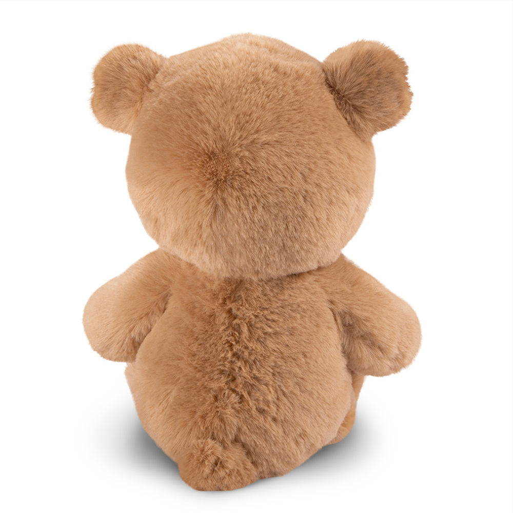 13-inch brown plush teddy bear with soft fur, shown from the back.