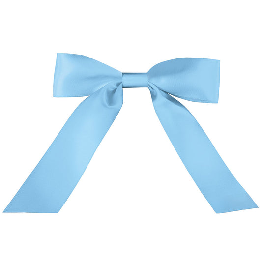 Air Blue Satin Bow with Tails, 13 to 20 In.
