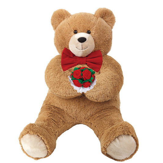 3 Ft. Hunka Love® Bear with Bow Tie and Roses