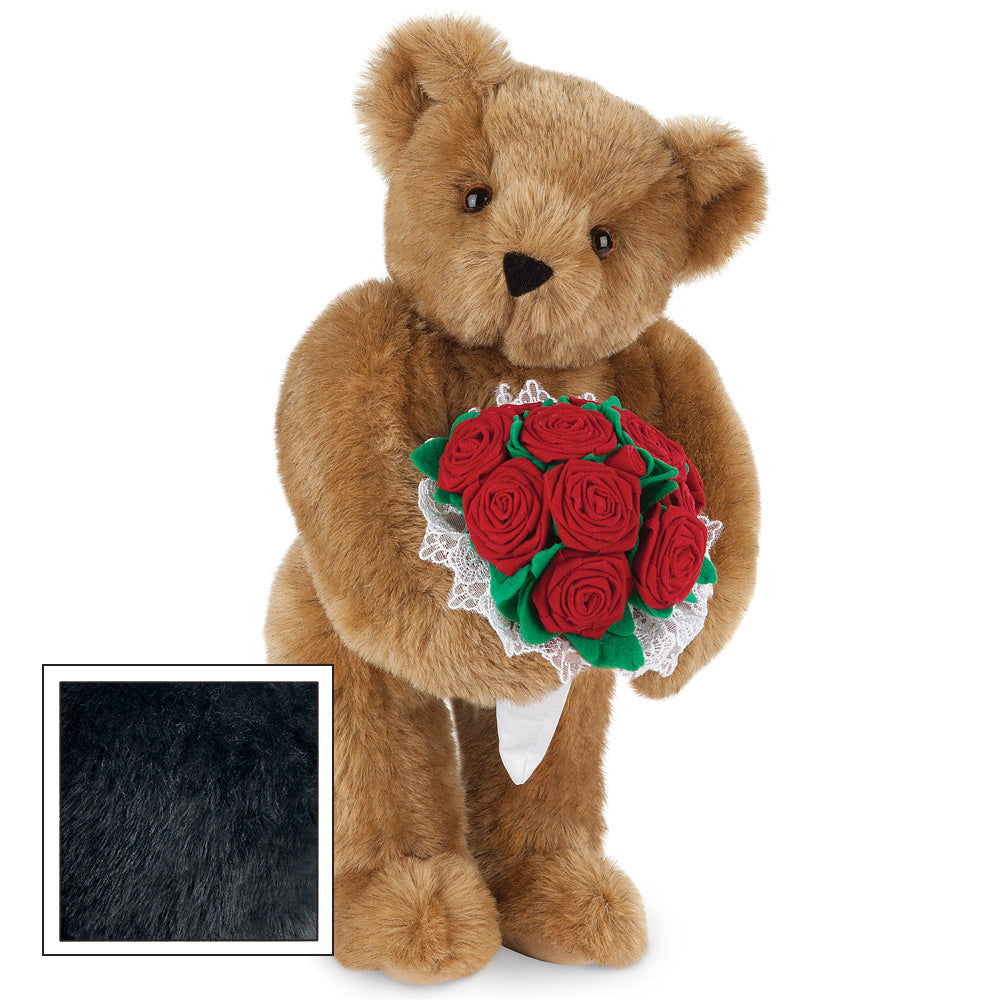 15 In. Red Rose Bouquet Teddy Bear