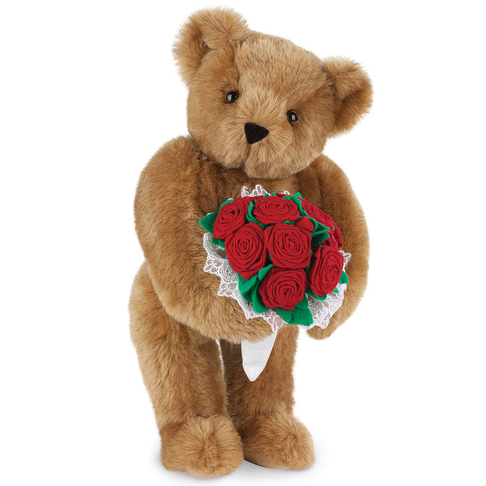15 Red Rose Bouquet Teddy Bear – Vermont Teddy Bear