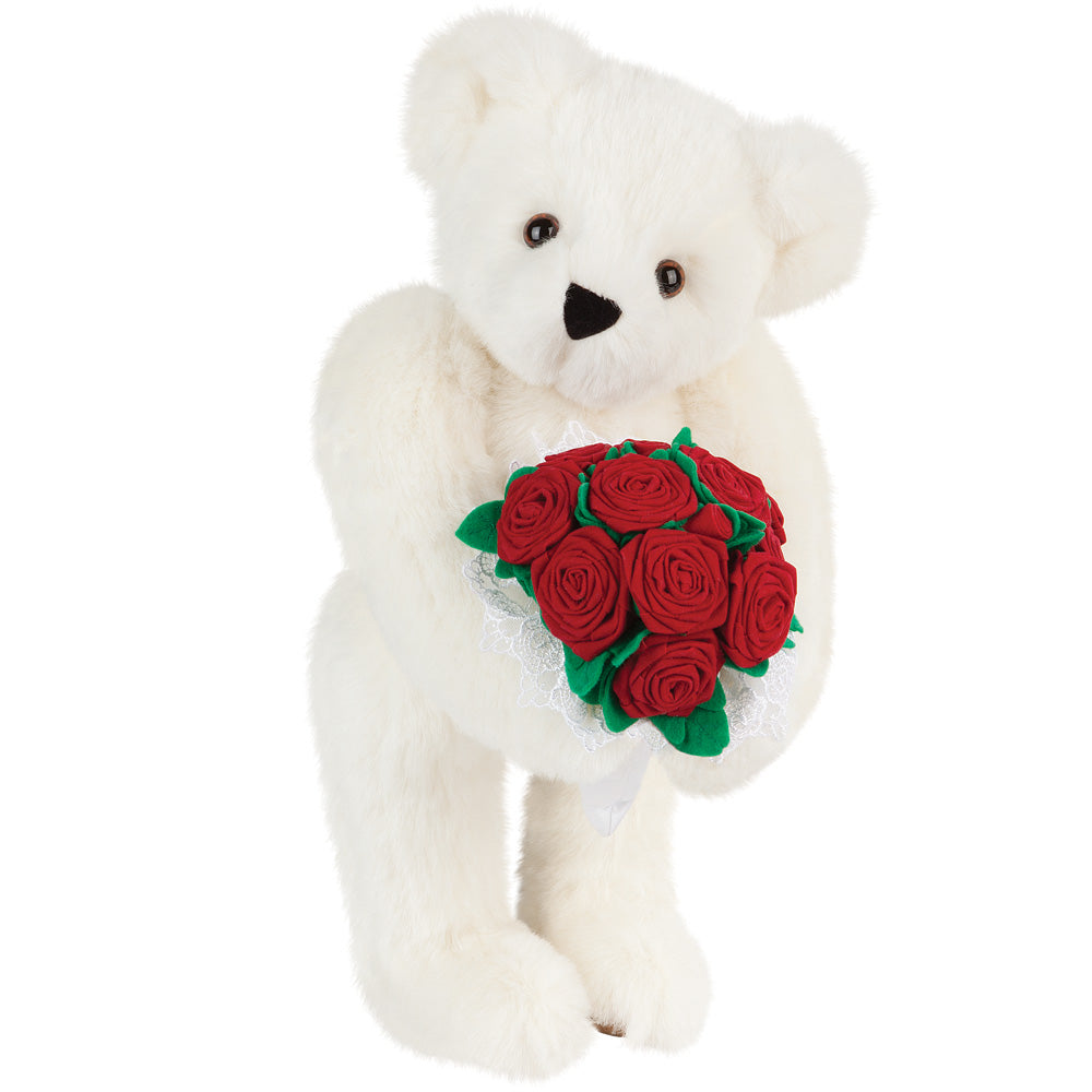 15 In. Red Rose Bouquet Teddy Bear