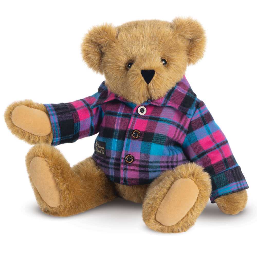 Buffalo plaid teddy bear fashion