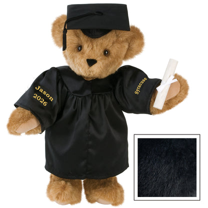 15 In. Graduation Bear in Black Gown