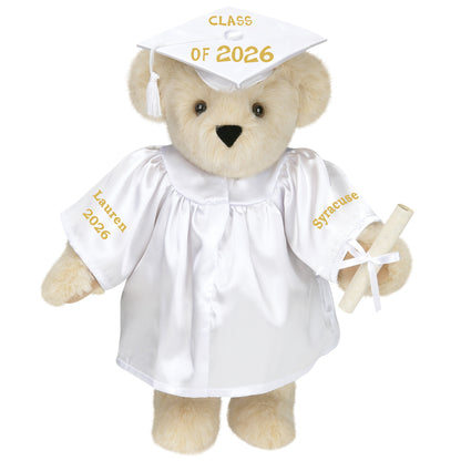15 In. Class of 2026 Graduation Bear in White Gown