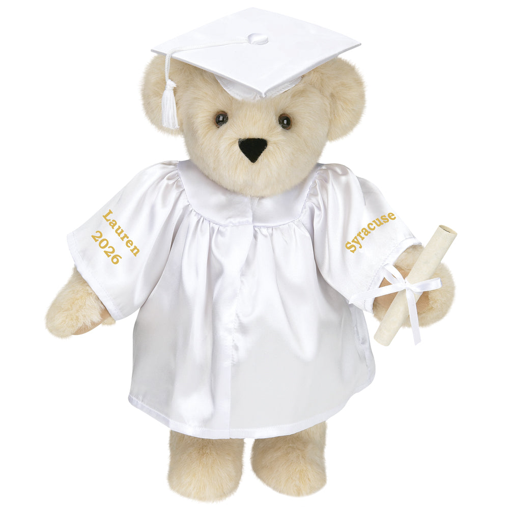 15 In. Graduation Bear in White Gown