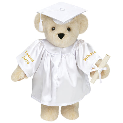 15 In. Graduation Bear in White Gown