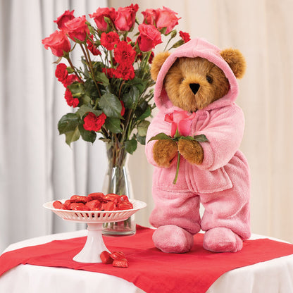 15 In. Hoodie Footie Bear, Pink