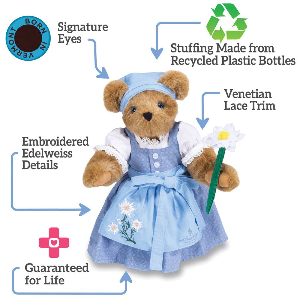 15 In. Special Edition Maria Von Trapp Bear – Vermont Teddy Bear