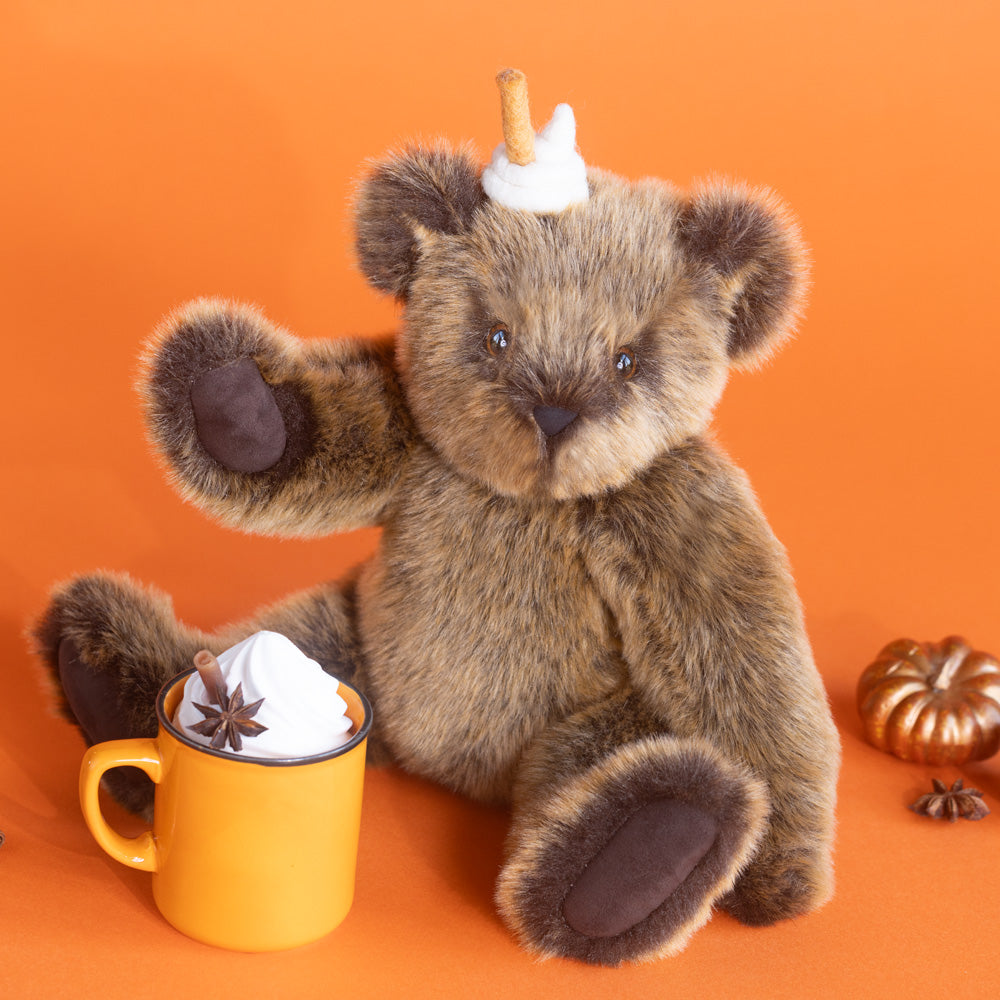 15 In. Special Edition Pumpkin Spice Latte Bear – Vermont Teddy Bear