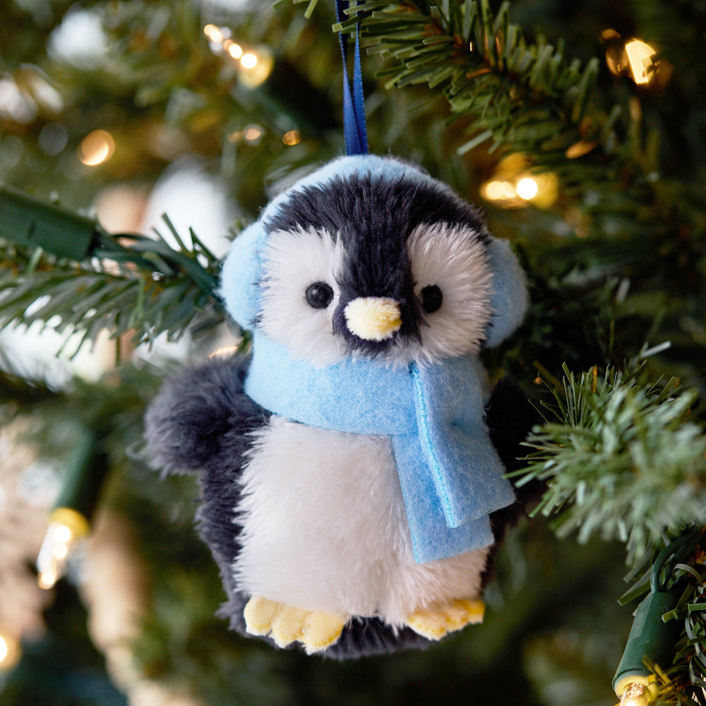 4 In. Arctic Holiday Ornament Set of 5 Penguins