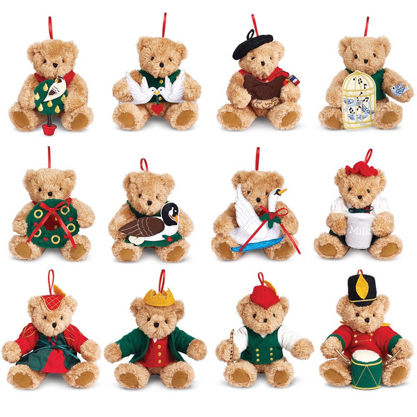 12 Days of Christmas Ornament Set – Vermont Teddy Bear