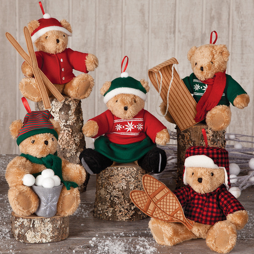 Vintage Inspired Holiday Ornaments - Set of 5 – Vermont Teddy Bear