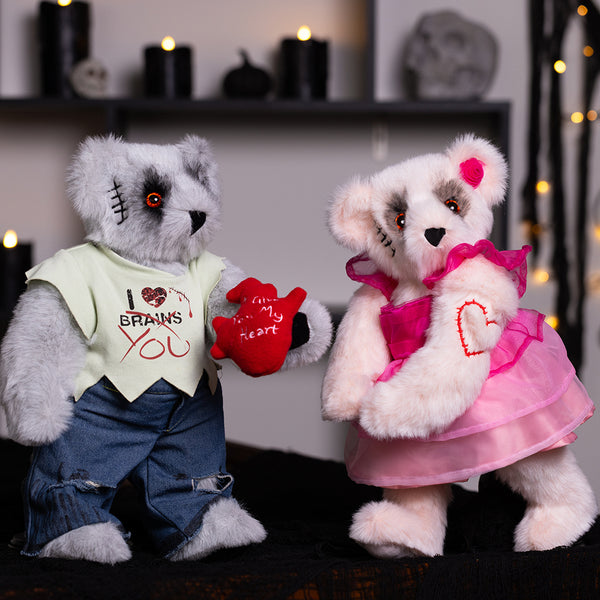 15 In. Zombie Love & Zombie Sweetheart Bears – Vermont Teddy Bear