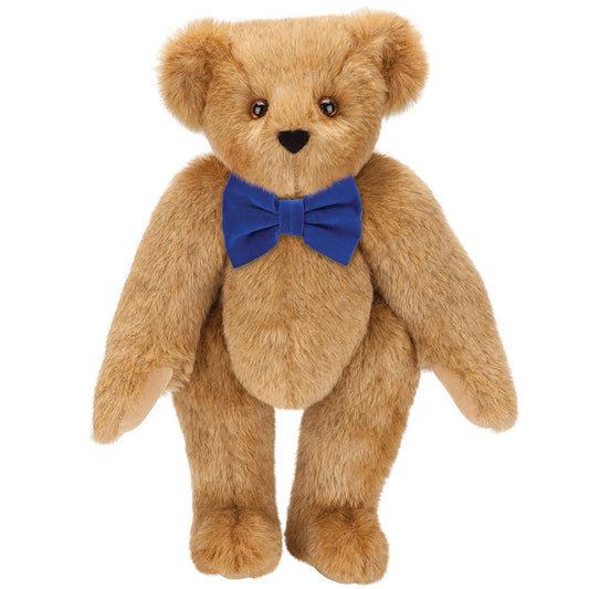 15 In. Classic Bow Tie Bear with Royal Blue Bow