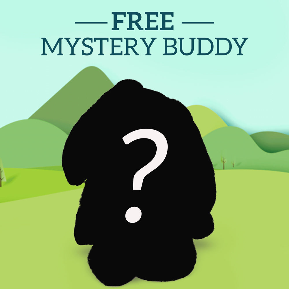 Free 15 In. Mystery Buddy with purchase of $25 or more