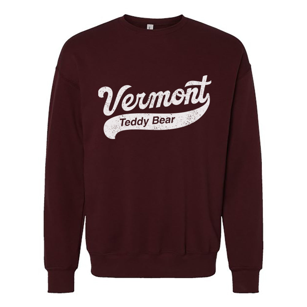 Vintage Vermont Crewneck Sweatshirt, Burgundy