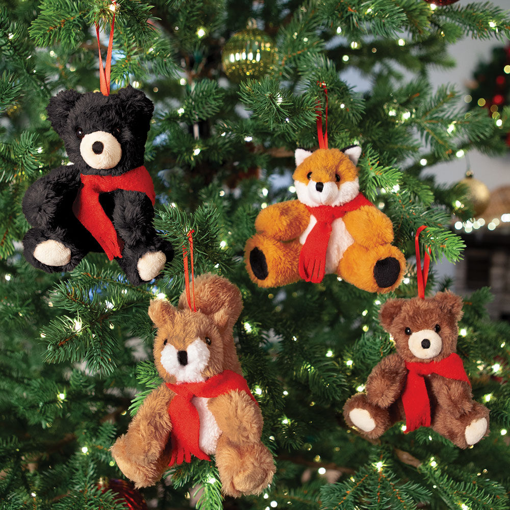 Woodland Christmas Ornaments - Set of 4