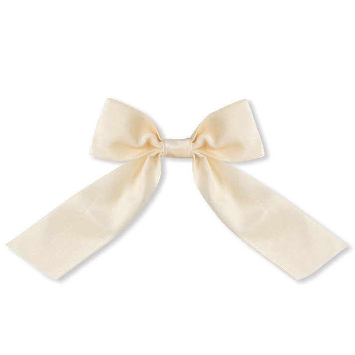 Ivory Velvet Bow with Tails, 13