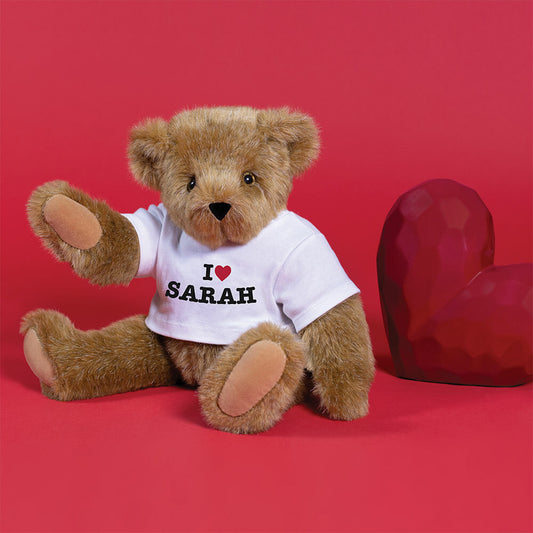 15 In. I HEART You Personalized T-Shirt Bear