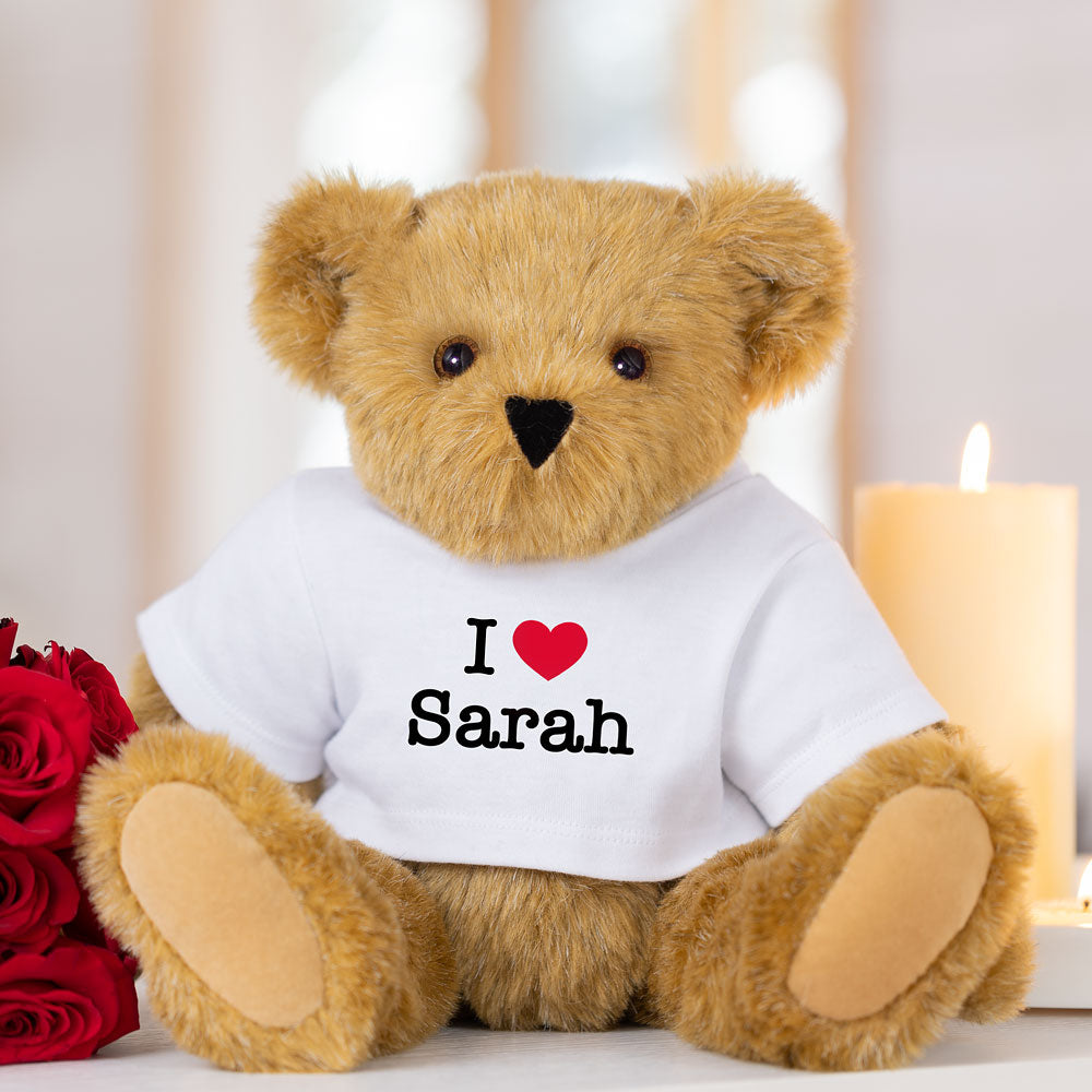 15 In. I HEART You Personalized T-Shirt Bear – Vermont Teddy Bear