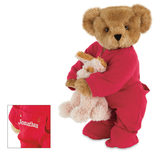 15 In. Christmas Bedtime Bear with Puppy