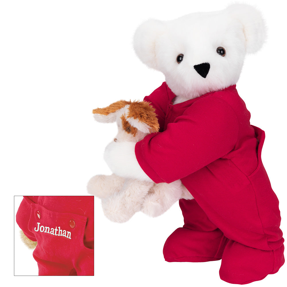 15 In. Christmas Bedtime Bear with Puppy