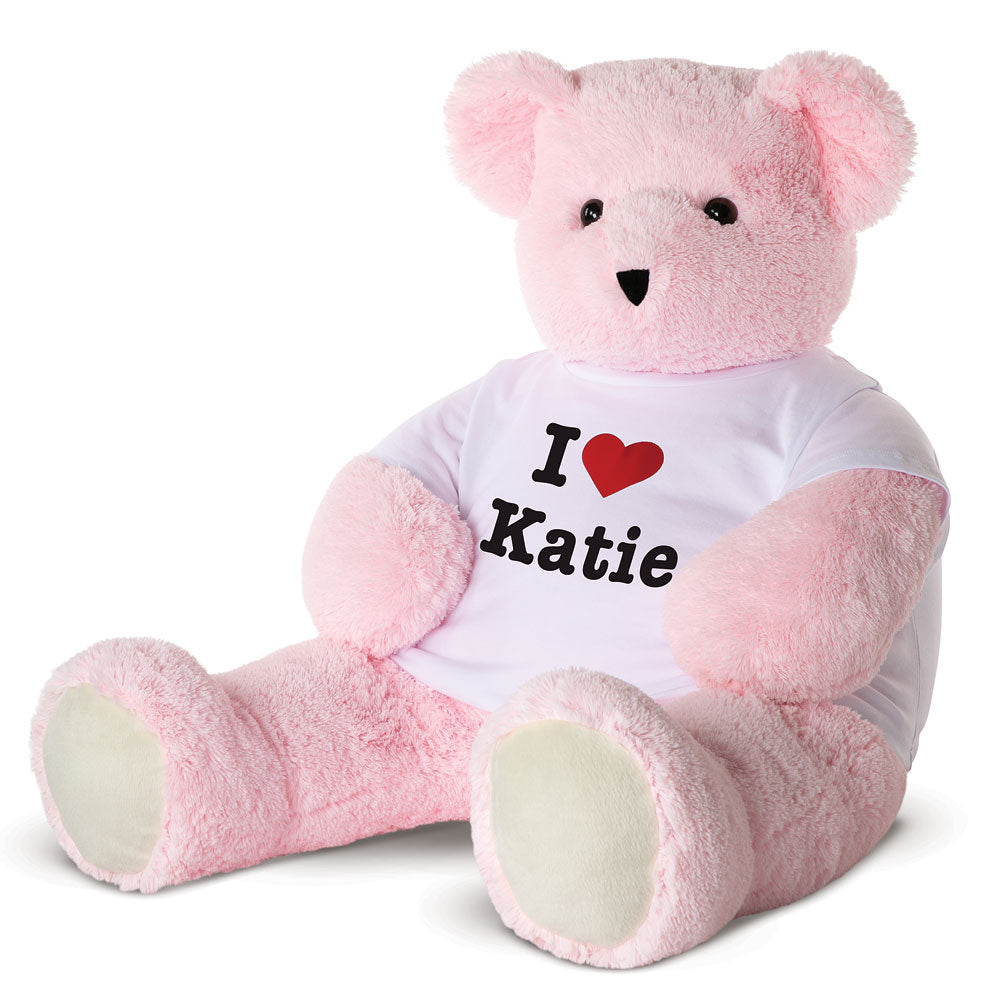 4 Ft. I HEART You T-Shirt Pink Cuddle Bear