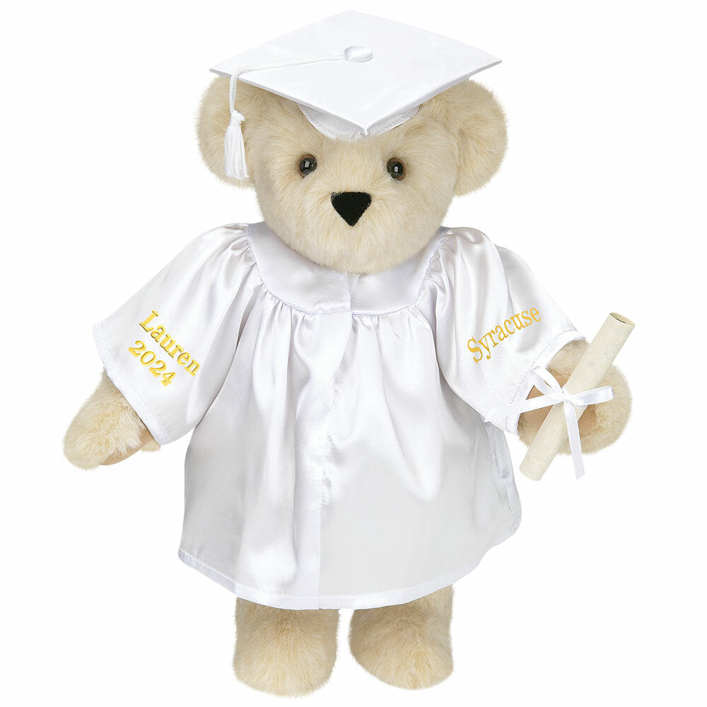 15 In. Graduation Bear in White Gown