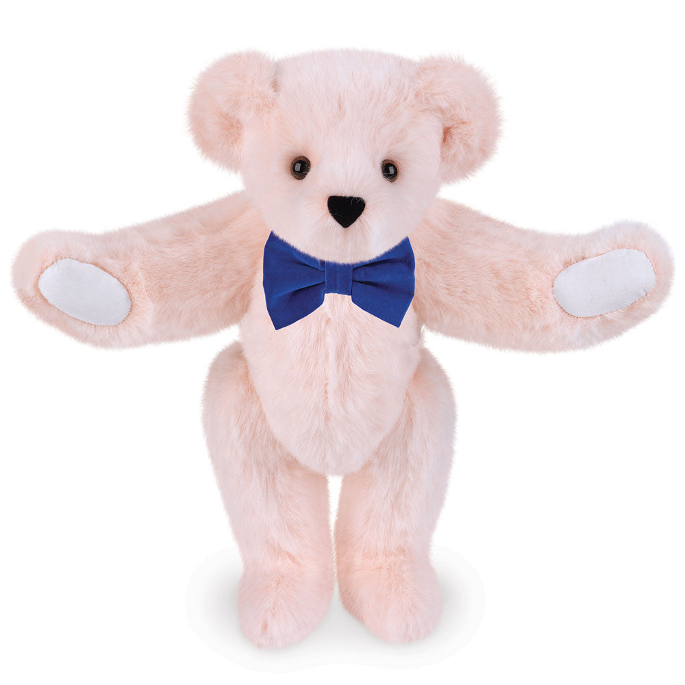 15 In. Classic Bow Tie Bear with Royal Blue Bow