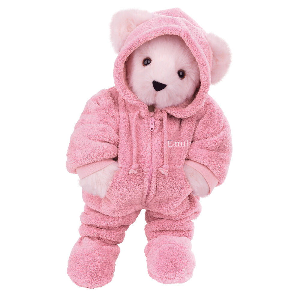 15 In. Hoodie Footie Bear, Pink