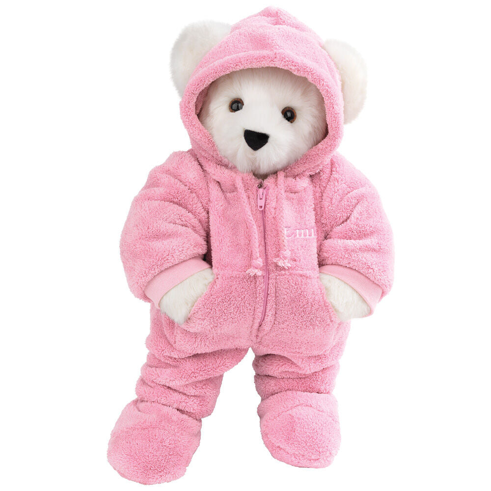 Teddy online ear furry hoodie pink sweatshirt