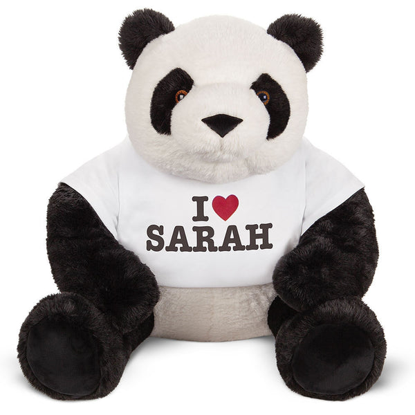 3 1/2 Ft. Gentle Giant I Heart You T-Shirt Panda – Vermont Teddy Bear