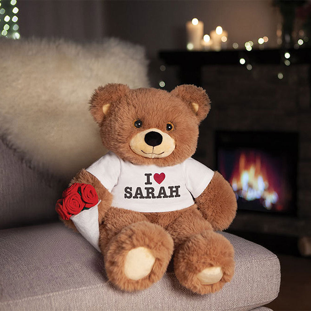 18 In. Oh So Soft Teddy I HEART You T-Shirt Bear