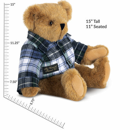 15 In. Vermont Flannel Bear, Campbell Plaid